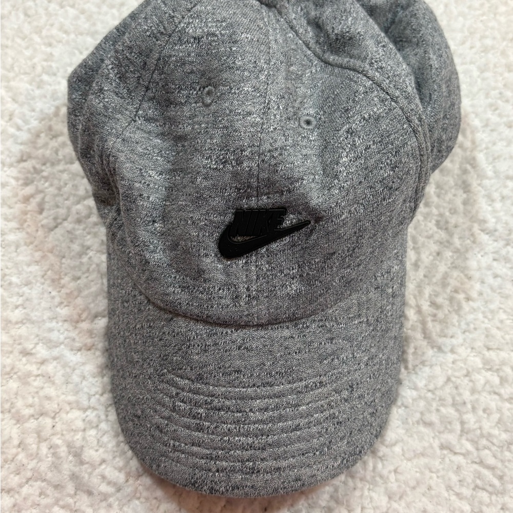 Nike Heather Gray Cap with Black Nike and Swoosh